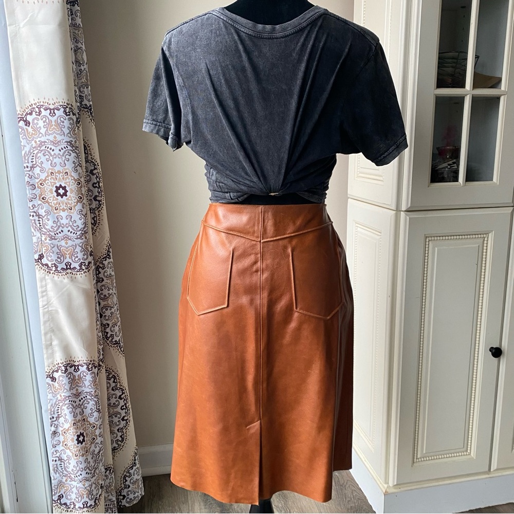 Anne Klein Western Leather Skirt - Picture 8 of 16
